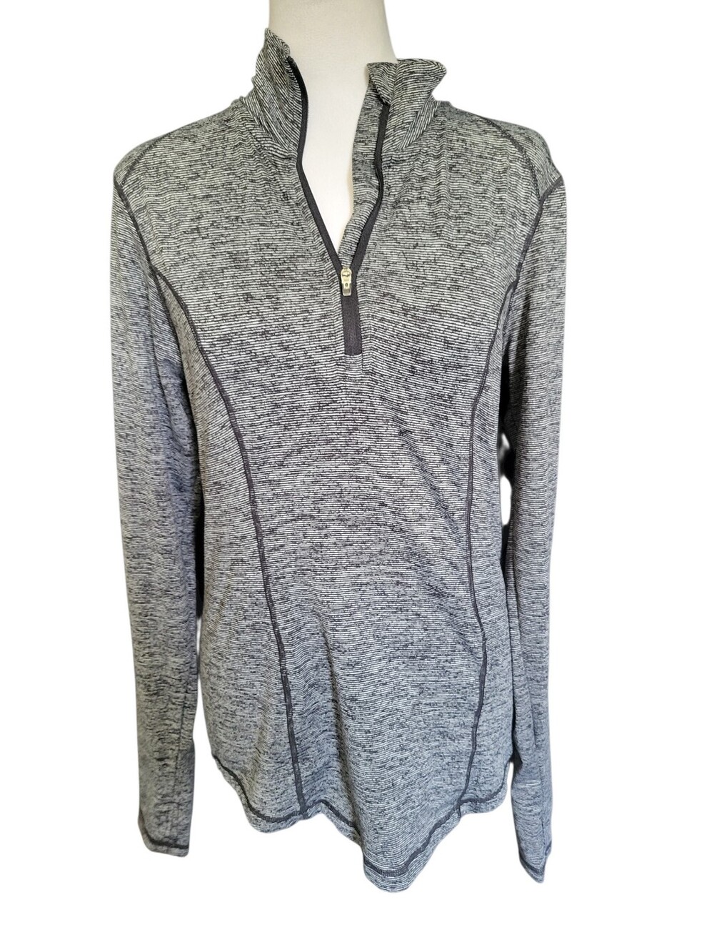 Reebok Quarter-Zip Pullover Gray sz S